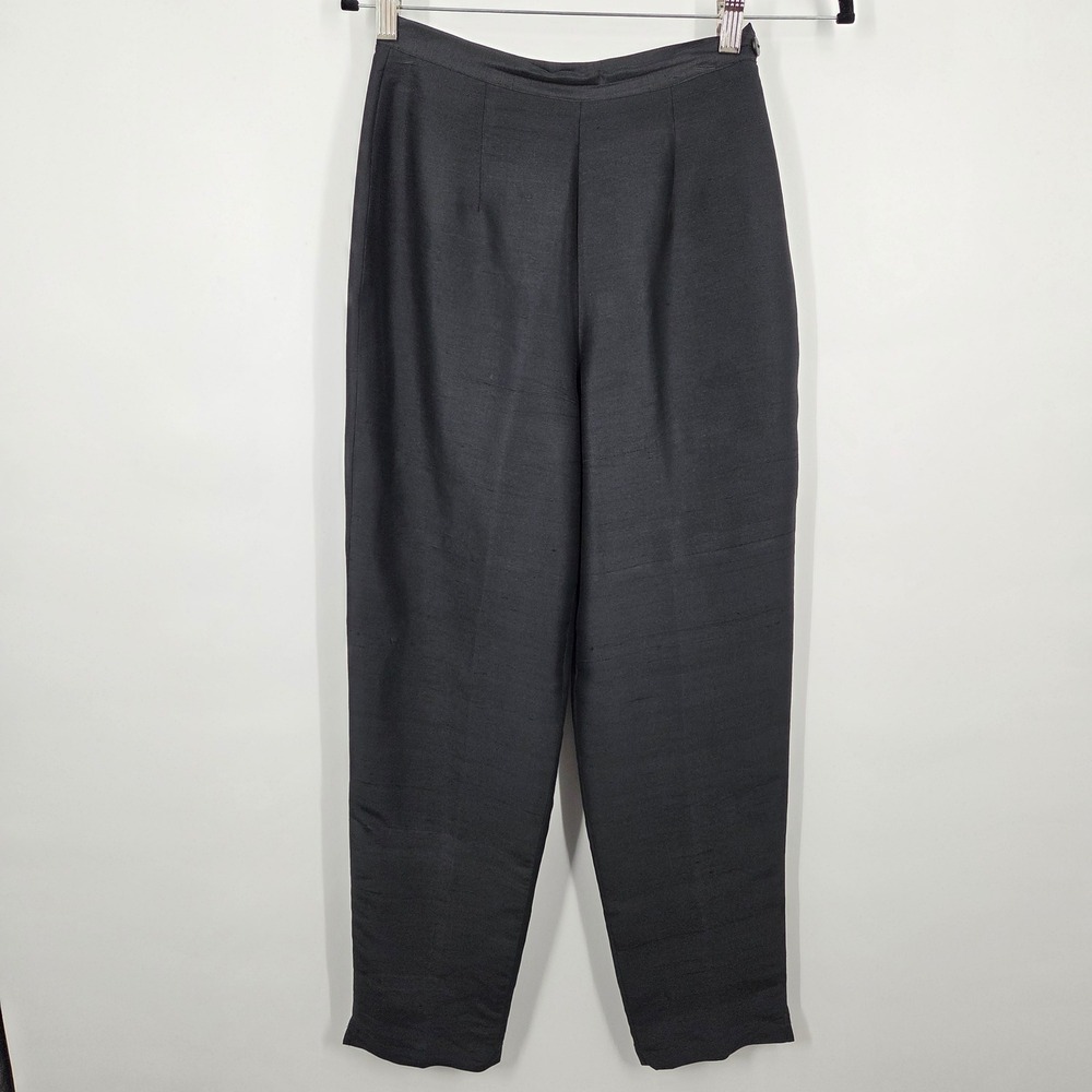 VTG ICE SZ 4 Black Silk Straight Tapered Career Classic Old Money CBK Clean Girl